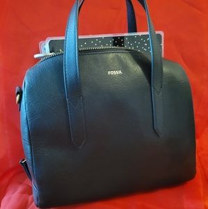 Fossil Sydney Satchel bag in black brand new